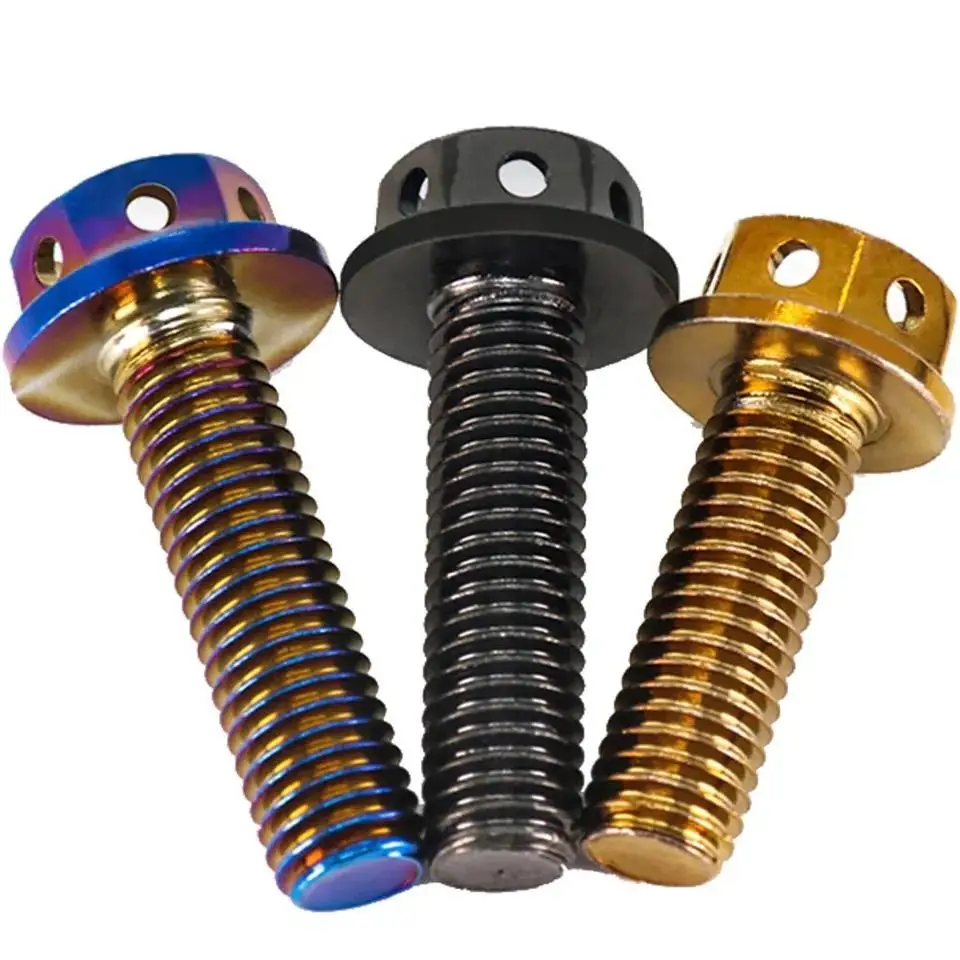 TOBO Factory Price Titanium Bolts Torx Flanged Head Screws With Holes Hexagonal Head Bolt Titanium Plated Screws Bolt