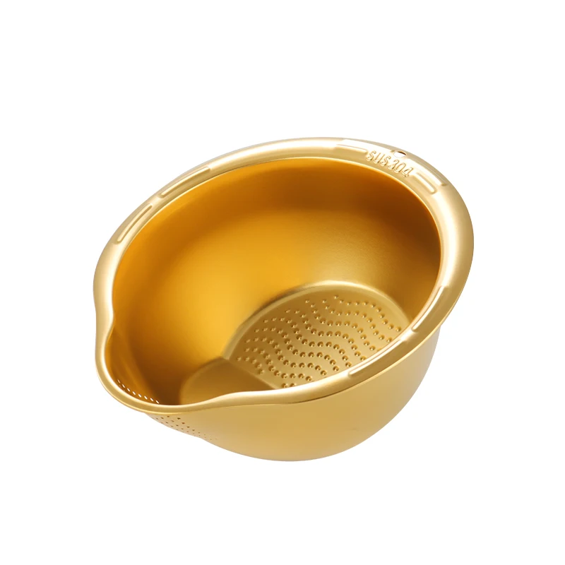 304 Stainless Steel Colander For washing vegetables fruit draining cooked pasta Rice Washer Strainer Basket Sieve Bowl