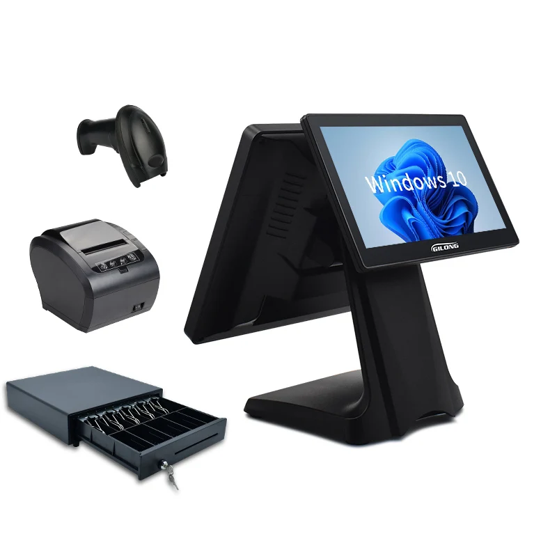 15 inch All in One Restaurant Retail Cashier Point of Sale Machine with Software