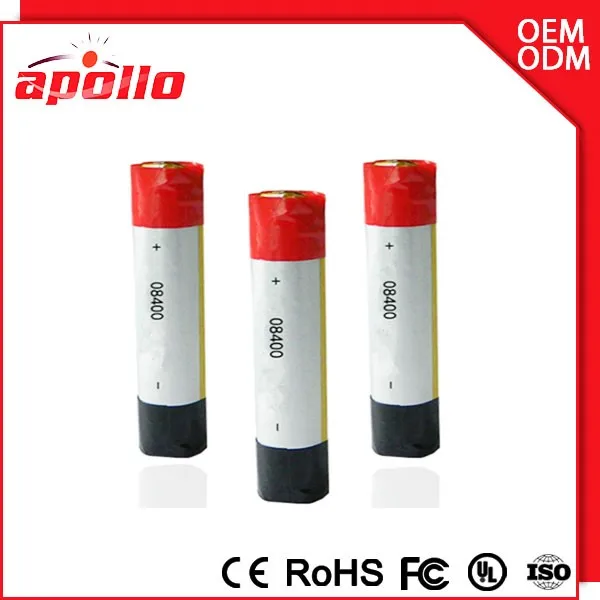 Apollo Hot-sale li-polymer round battery 3.7v 180mah 08400 battery