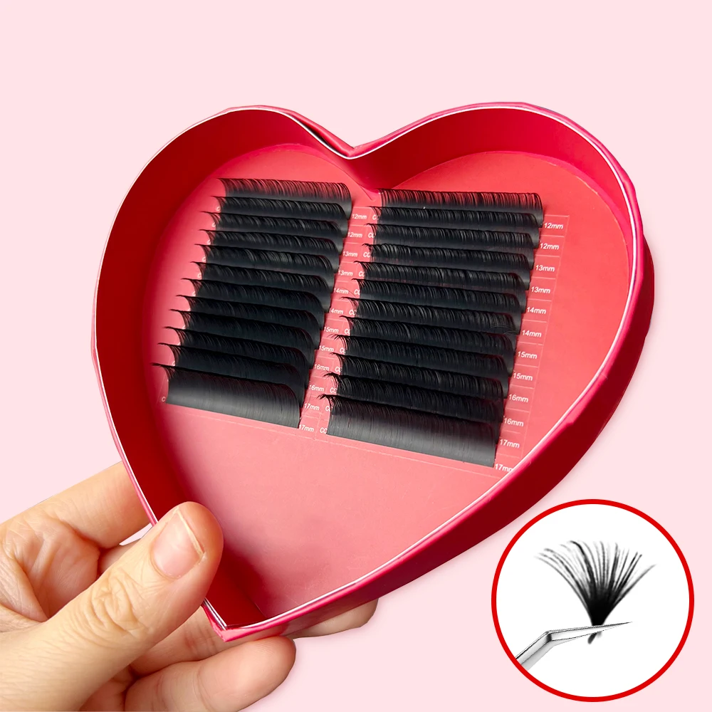 Korean PBT FIBERS wholesale private label lashes 0.10mm 3d russian volume lashes