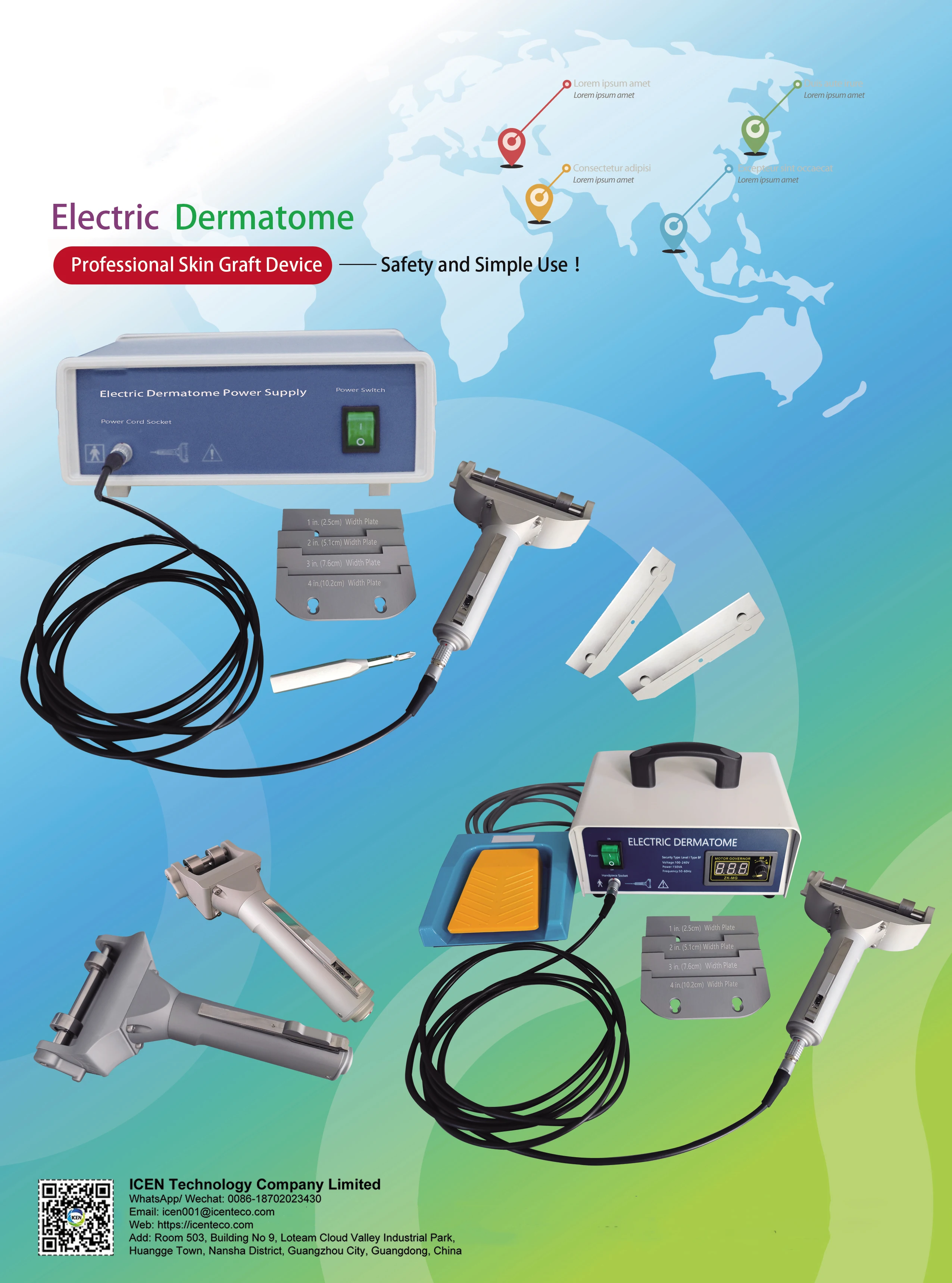 IN-Q1 Surgical Skin Graft Electric Dermatome Skin Grafting Dermatome Electric Skin Grafting Machine