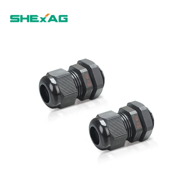 SH-NXL Пластик/Нейлон Exe Кабель Сальник IP68 Черный  IP66/IP67/IP68 Водонепроницаемый M12 Cnex CCC