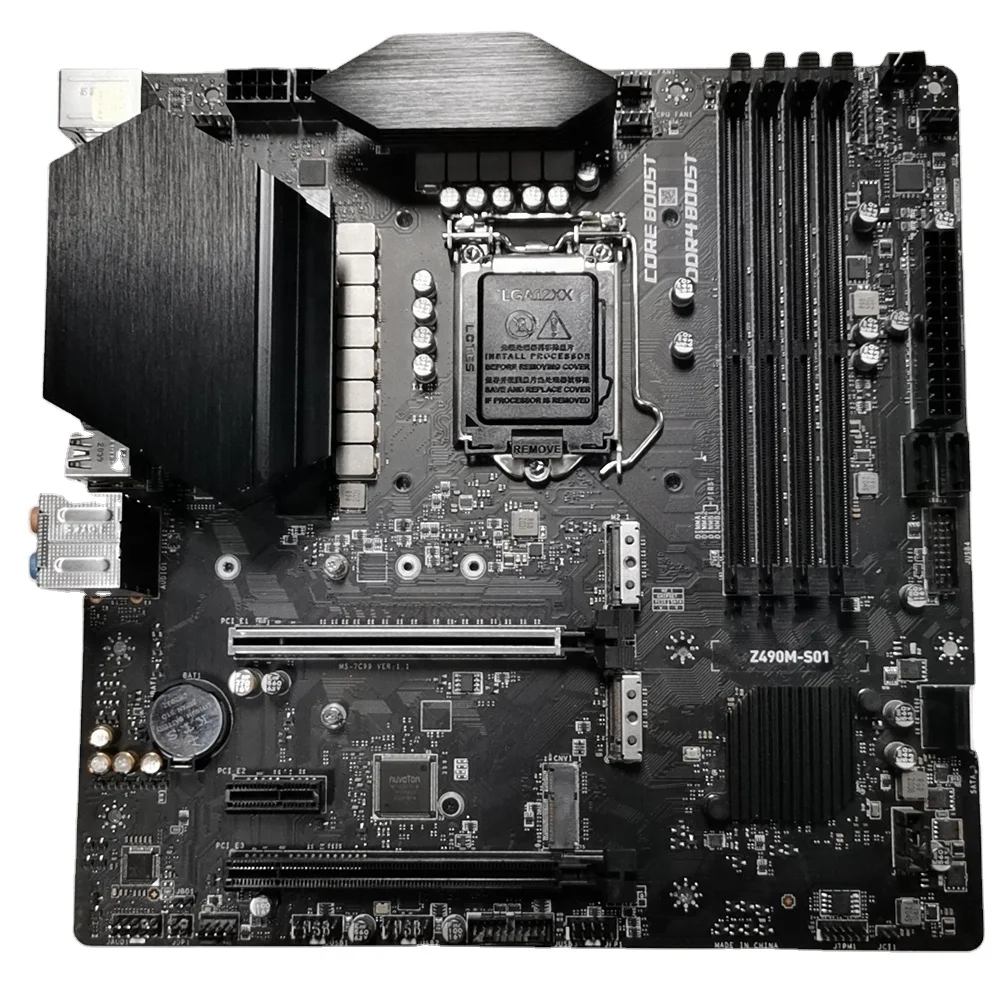 Для Msi Z490M-S01 рабочего Материнская плата LGA1200 DDR4 128G поддержка I9 M.2 * 2 USB3.2 SATA3 M-ATX оригинал гарантированное качество