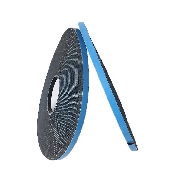 Factory Insulation Blue Liner 65 Shore Hardness Structural Glazing Spacer Black PVC Foam Tape