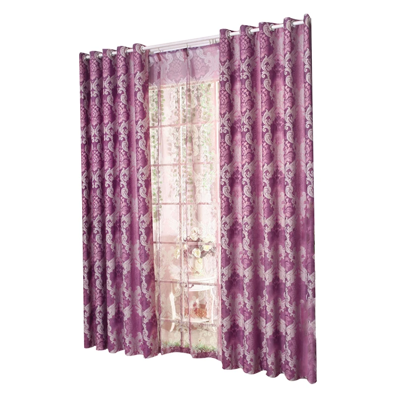 Luxury living room curtain  with blackout  ready made curtains gold color