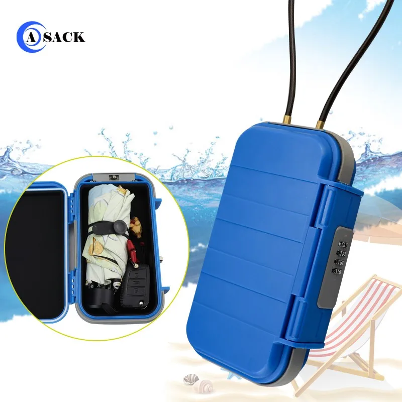 Asack Big Size Portable Storage Safe Box Indoor/Outside Security Key Lock Box Combination Access for Beach Travelling