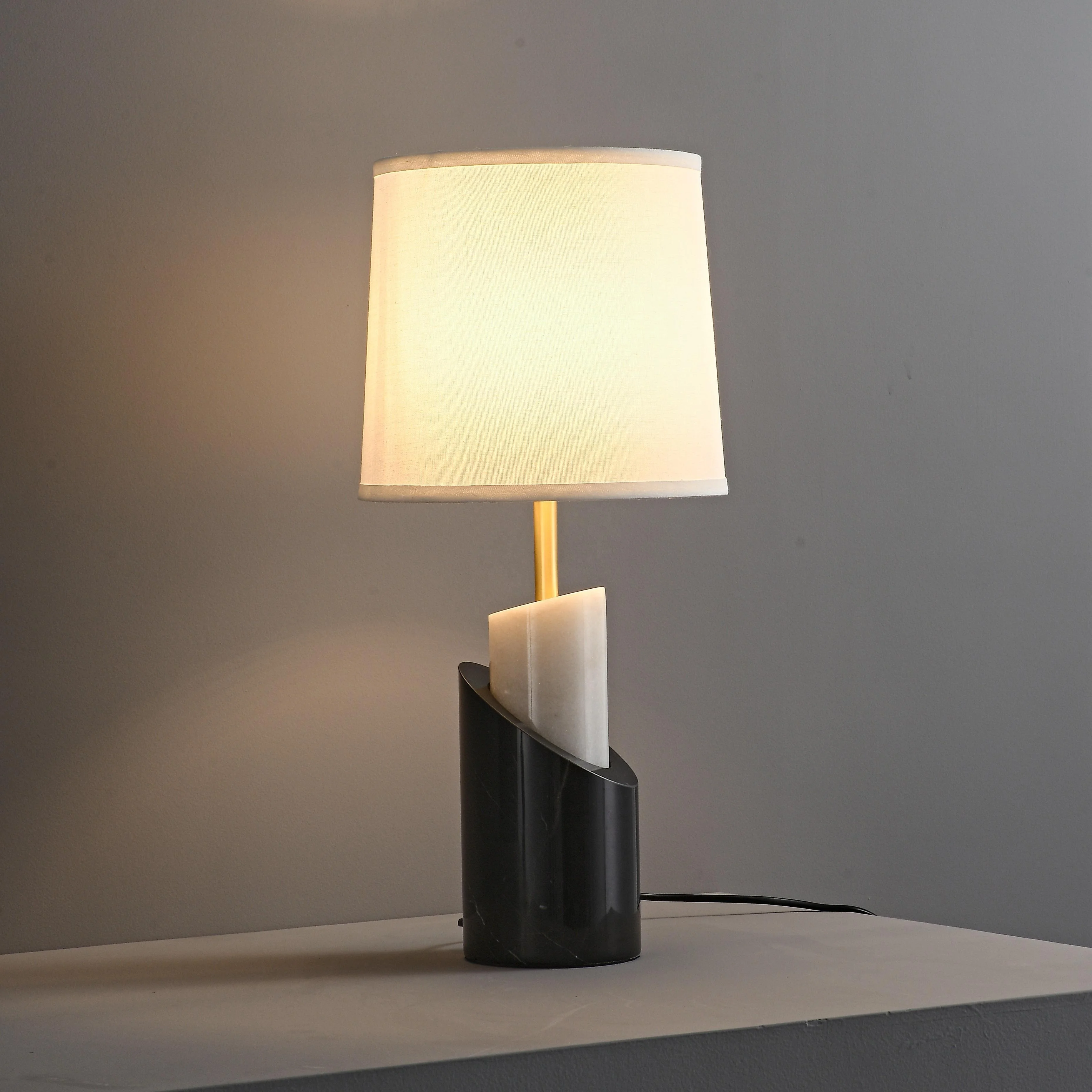 Kabo Lighting 3383 October new model modern bedside table lamp led table work light copper light for table with marble base