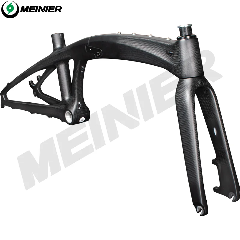 China Manufacturer Bicycle Parts 20 inch Carbon Fiber Folding Bike Foldable Bicycle FramesRoad 406/451mm