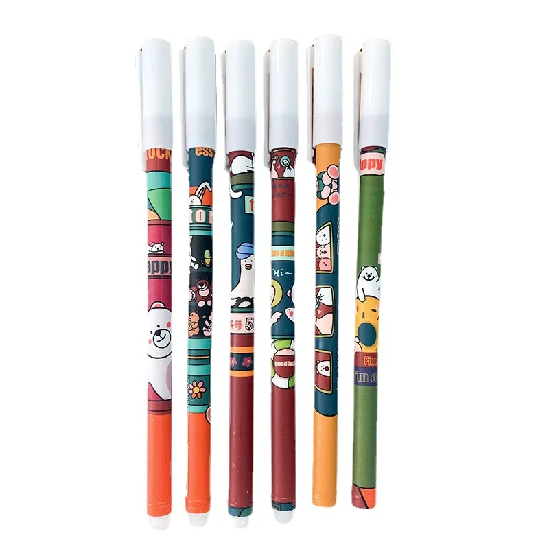 Factory New Arrival Eraser Gel Pen 0.5/1.0 mm Refill Rainbow Color Smooth Writing Gel Pen Plastic