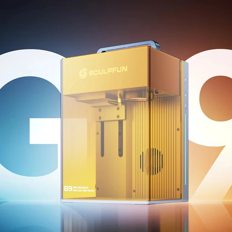 SCULPFUN Wholesale G9 10W Fiber & Diode Dual Ultra Fast Laser Engraver and Marker Machine for Metal Wood