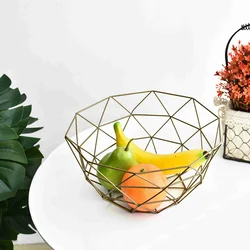 Hot Selling Modern Home Decorative Iron Wire Fruit Basket Metal Mesh Basket