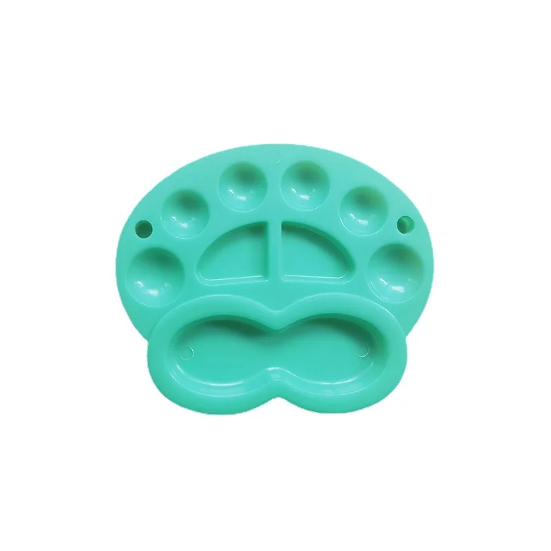 Bview Art Hot Selling 4 color 13.5*11.5CM Colorful Little Frog Palette Pigment Tray  For Acrylic Watercolor Oil Painting