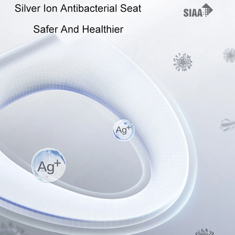 HEGII Hand touch open s trap elongated bathroom smart electronic ceramic toilet bowl electric toilet with heating seat