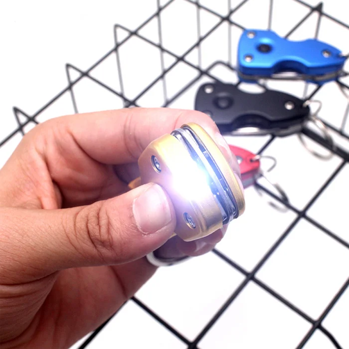 Multi-purpose Led Keyring Mini Outdoor Pocket Multi Tool With Led Flashlight Black/Red/Green