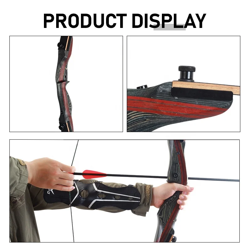 SPG Archery Takedown Longbow Recurve Bow and Arrow Set Outdoor Sports Bow and Arrow Hunting Shooting Equipment