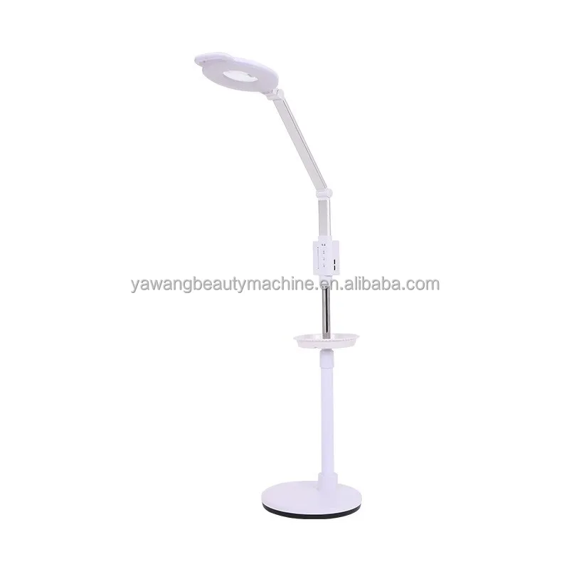 Rechargeable Beauty Salon Skin care Led Light Adjust Height 16X Magnifying Floor Lamp