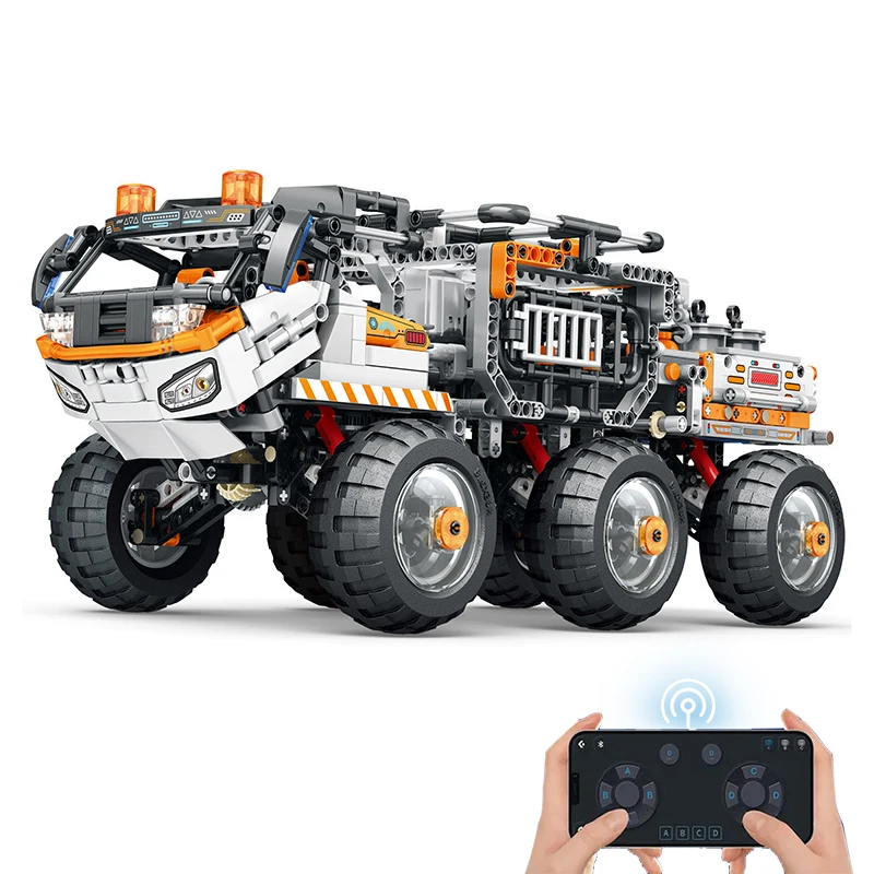 Транспортер космический Reobrix 99005 развивающая детская игрушка с дистанционным управлением сборка кирпичи «сделай сам» строительные блоки Наборы игрушек