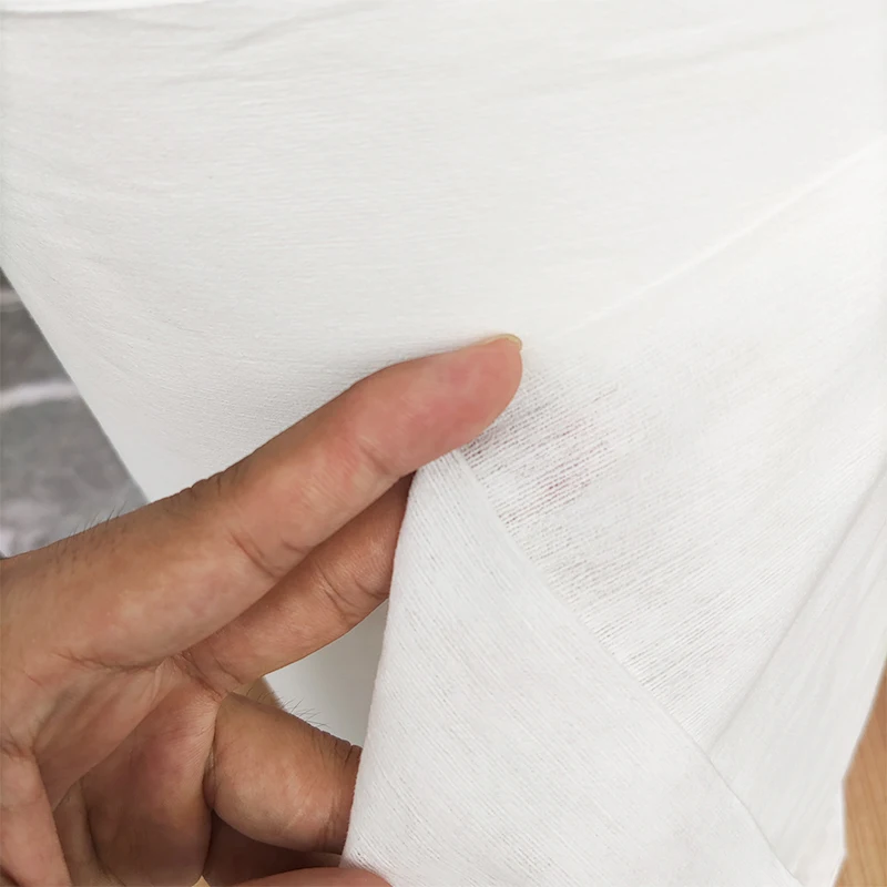 China Biodegradable Hygienic Spunlace Soft close skin multipurpose Eco-friendly parallel  nonwoven fabric