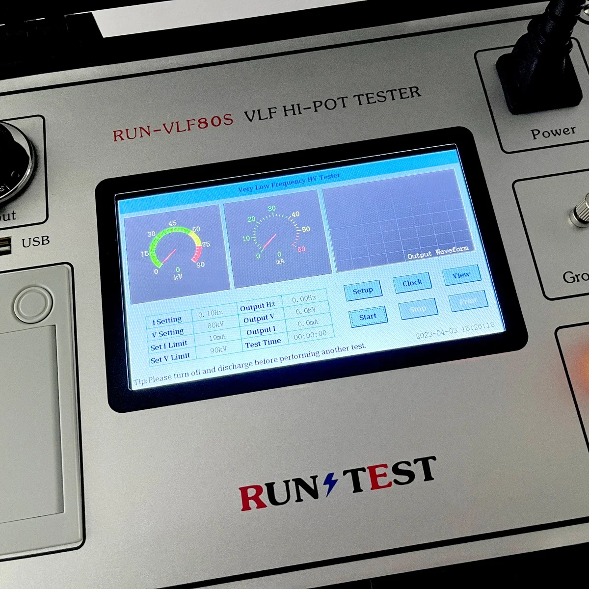 30KV 60KV 80 Kv Very Low Frequency Tester Vlf Hipot Tester 0.1Hz Vlf Hv Generator