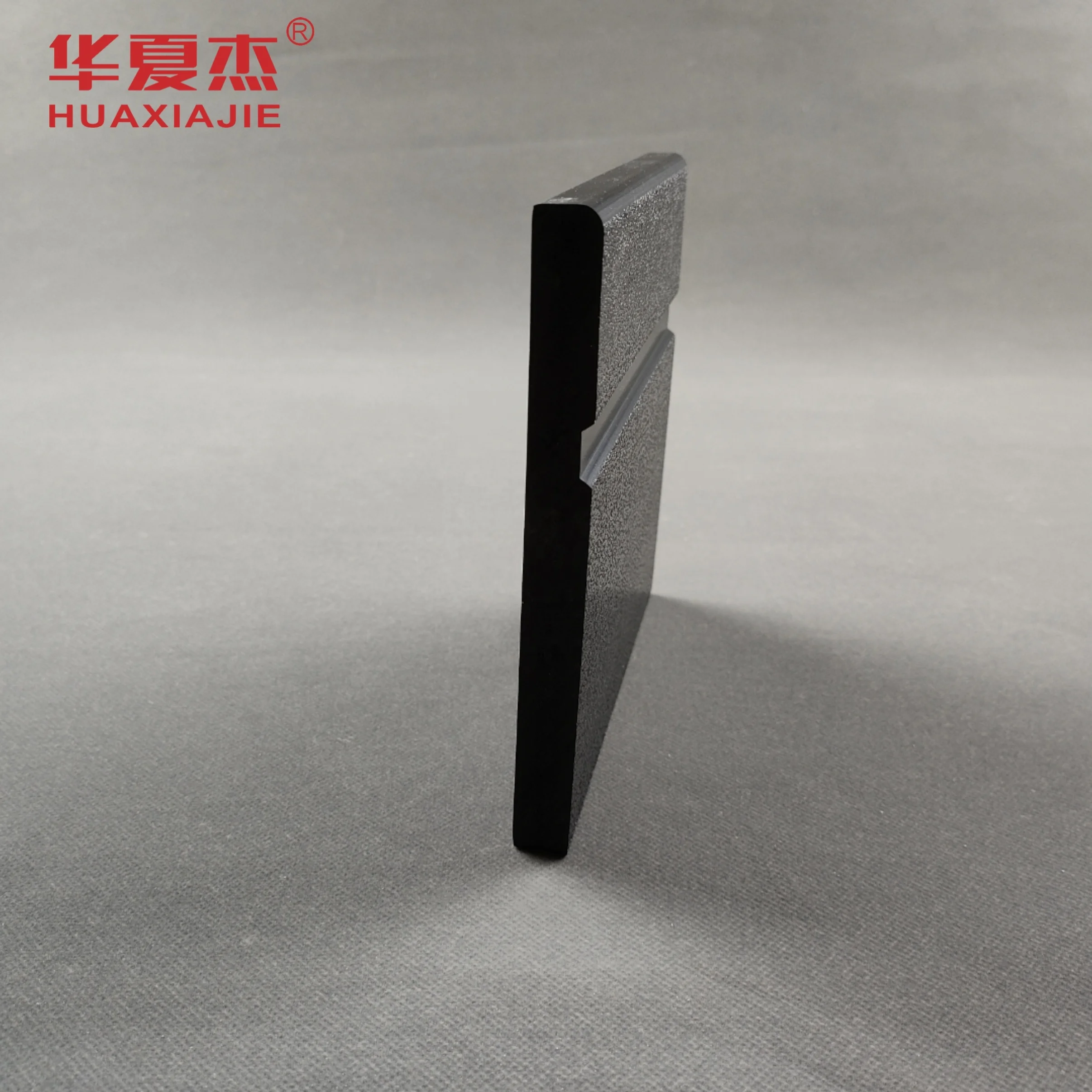 Wholesale pvc skirting board waterproof vinyl baseboard trim black decoration material