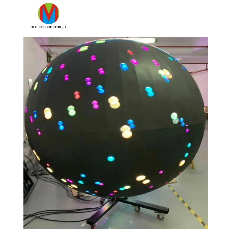 P1.5 P1.8 P2 P2.5 P3 P4 Indoor Outdoor Advertising Round Ball Module Spherical Flexible Sphere Led Display Screen