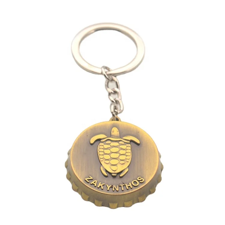 Greece Zakynthos Tourist Souvenirs Gift 2D Sea Turtle Beer Opener Keychain