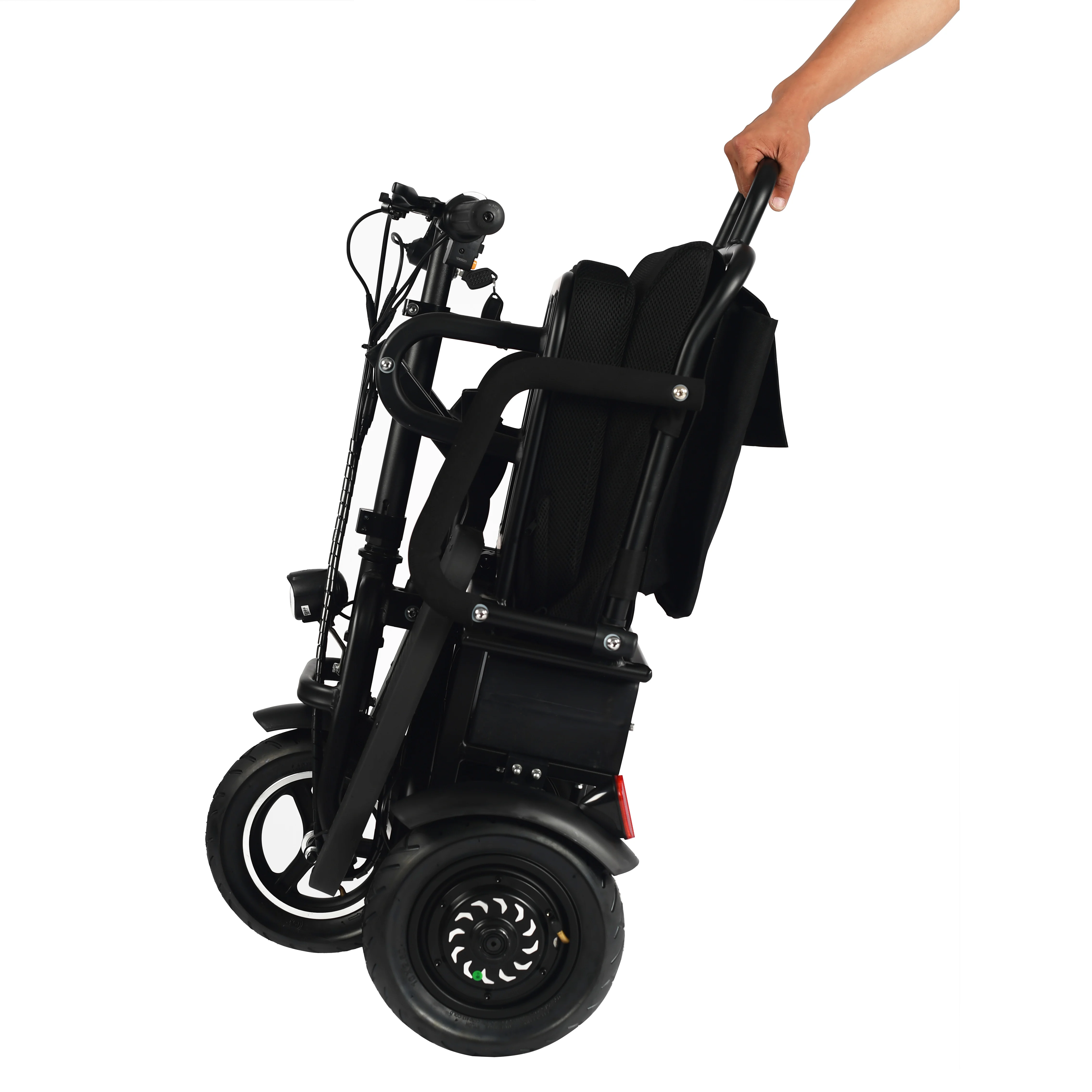 Portable Electric Tricycle Power Scooter Folding Electric Three Wheel Mobility Scooter for Elderly Disabled Long Range Driving