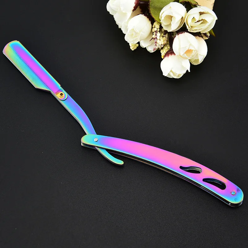 Daily Use Stainless Steel Straight Edge Razor Holder Hair Cutting Razor