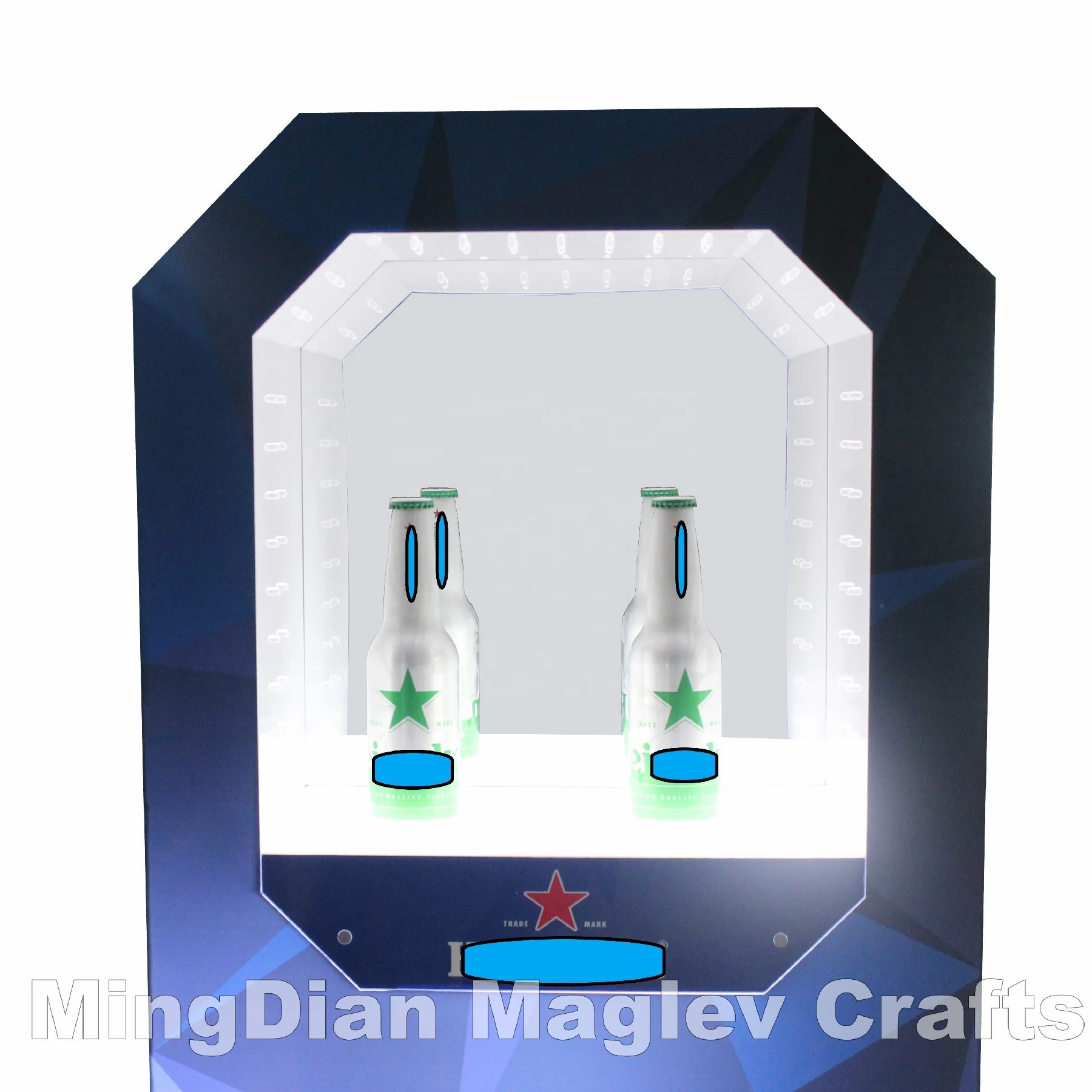 Acrylic Wine Shot Glass Holder Tray Display Stand LED wine bottle Custom LED bottle display beer whisky bottle stand