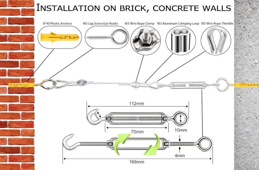 Different Type Hook Full Thread Hex Bolts Turnbuckle