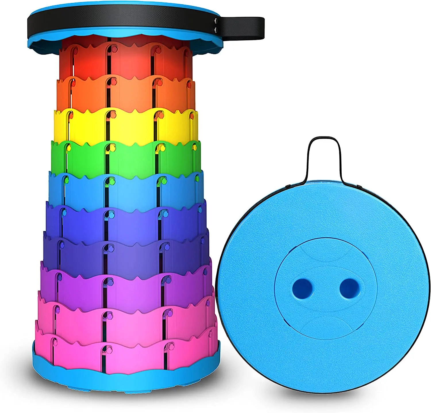 Robust safe patented portable retractable  stool folding camping multi-functional retractable chair