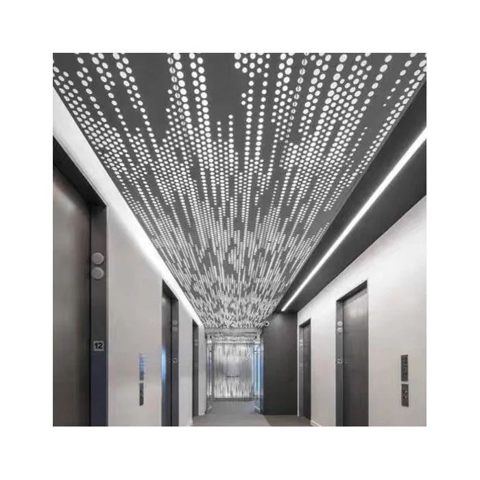 Sound Proof Ceiling Panel Perforated Acoustic Ceiling Board Suspended Design Aluminum Baffle Ceiling