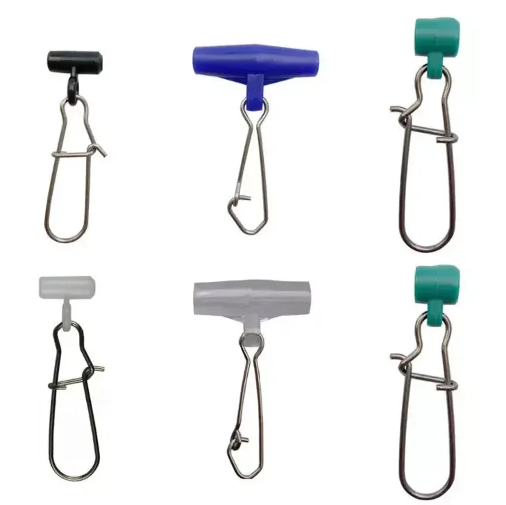 Plastic Head Swivel With Nice Hooked Snap Fishing Sinker Slide Swivels