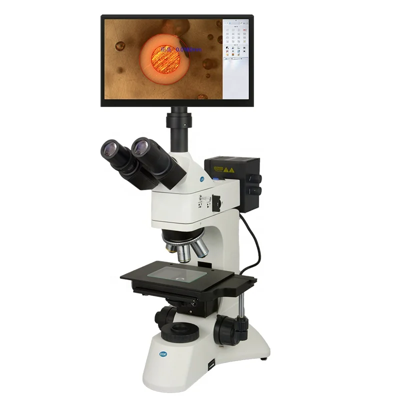 EOC 50X-1000x  intergrated LCD screen multilple function  industrial measuring metallurgical microscope