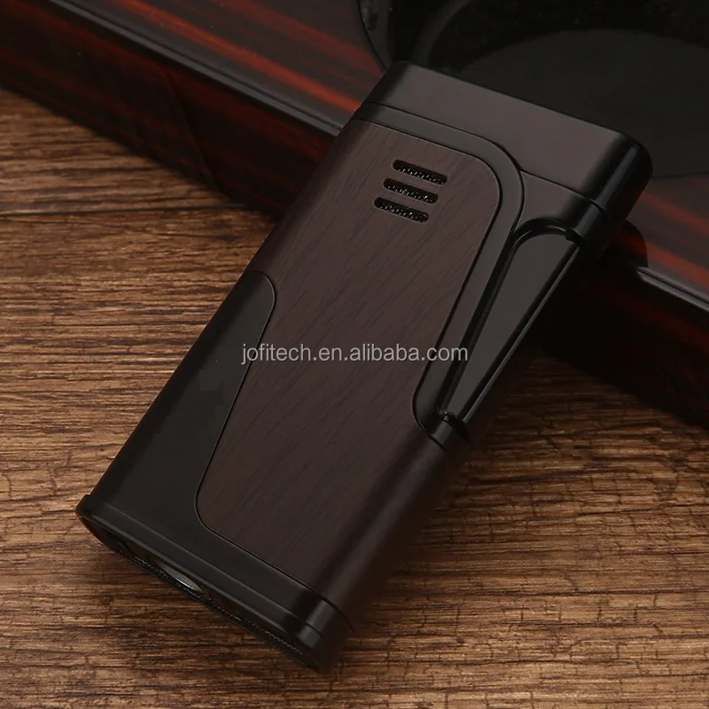 HOT sell Cigar Cigarette lighter Strong windproof Two fires torch lighter with cigar Punch