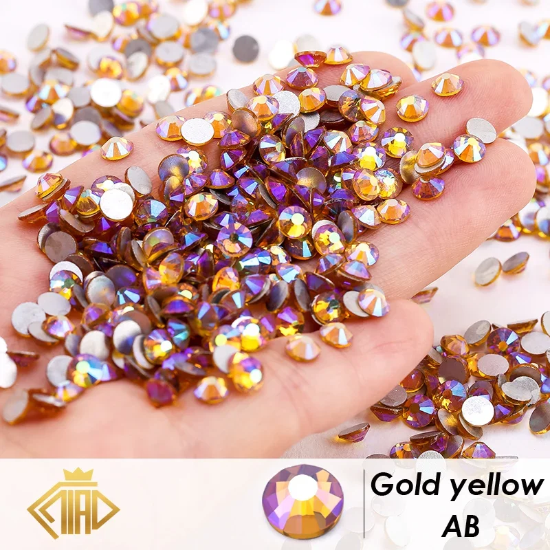 New wholesale AB color translucent non heat repair rhinestone clothing nail art process DIY crystal decoration rhinestone