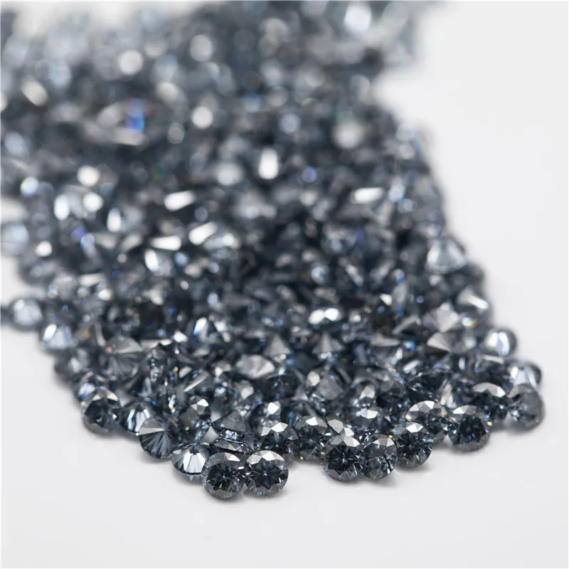 SICGEM Manufacturer Best Price Black Moissanite Round Small Black Moissanite Stone Loose