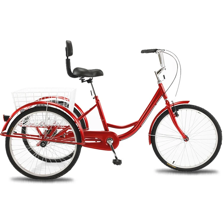 wholesale 24 inch single speed trike adult big wheel tricycle old pedal tricycle