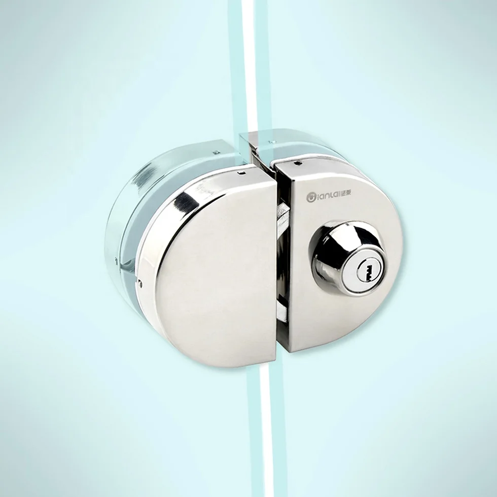 Modern Glass to Glass Door Lock Easy Installation Glass Door Accessory Brass Iron Handle Building Application