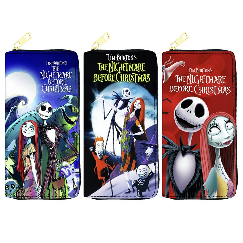 Professional The Nightmare Before Christmas Jack Skull PU Wallet For Women Kid Halloween Gift