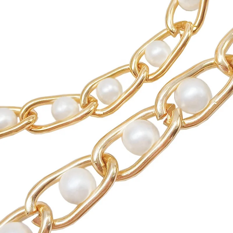 Low Price Imitation Pearl Bead Handle Chain Short Handbag Purse Chain Replacement handbag Bag pearl Chain
