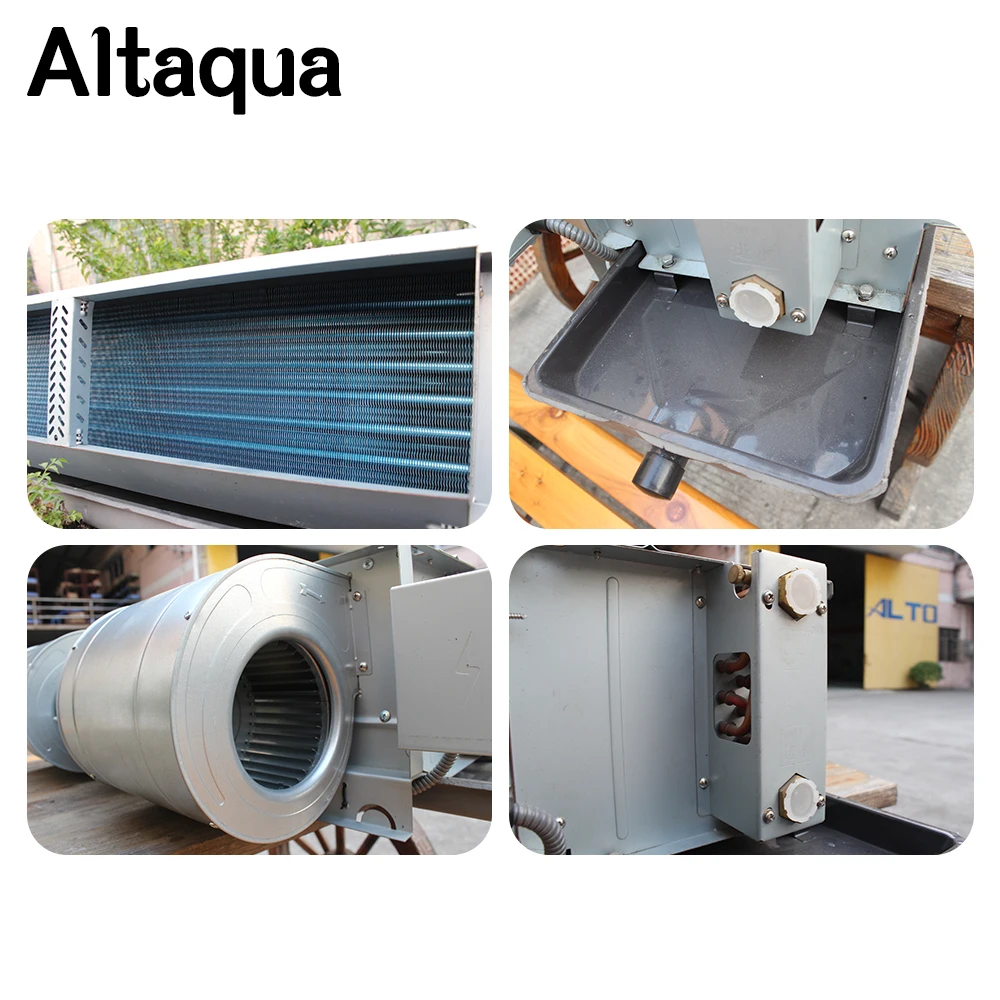 No Moq ducted 4 pipe cooling fan coil unit with plenum