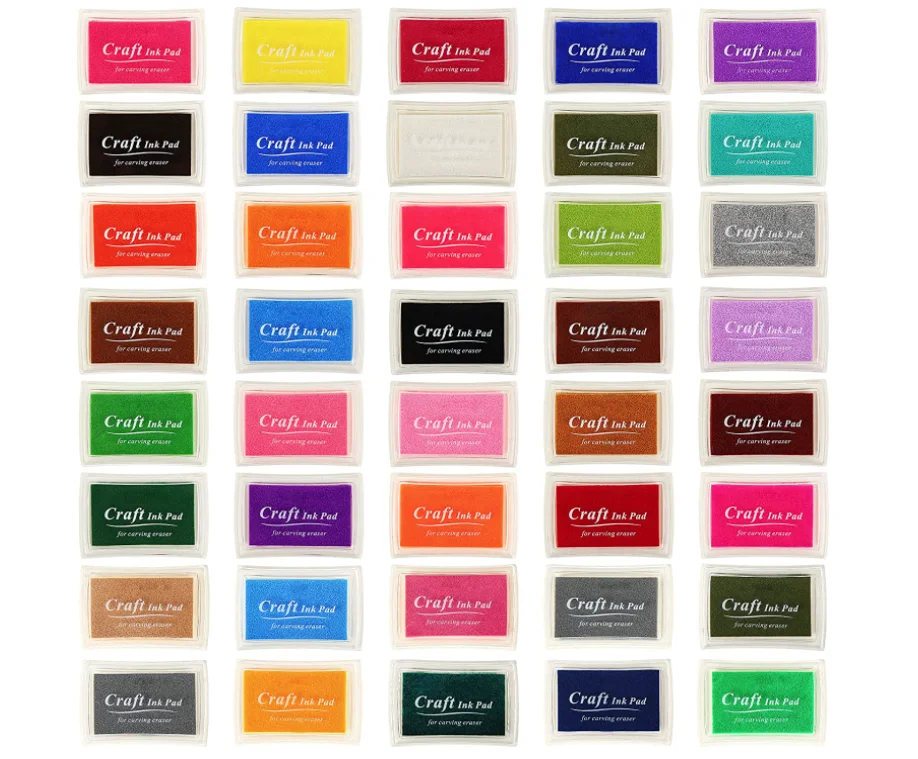 Craft ink pad washable stamp pad finger ink for rubber stamps kids DIY paper wood fabric scrapbooking stamping paint gift