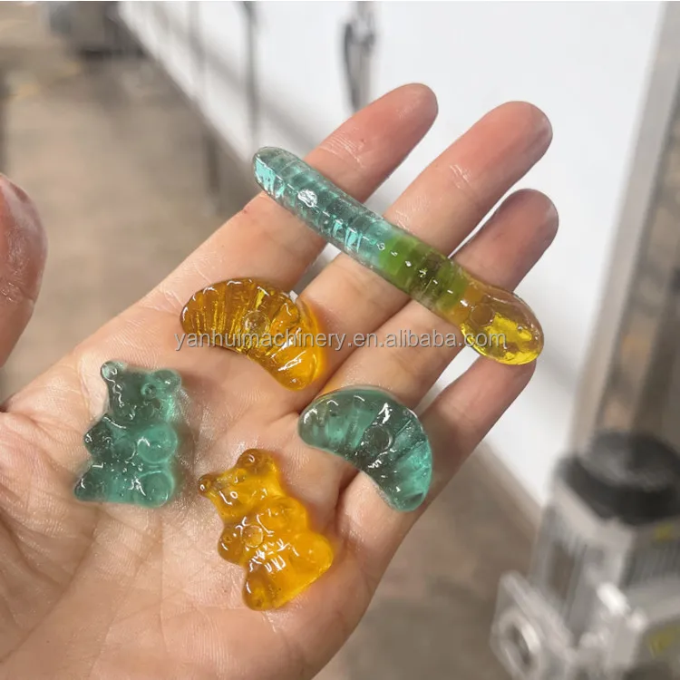 Fully automatic jelly candy production line Pectin candy equipment Zhengzhou Yanhui Candy Machinery Provide recipe