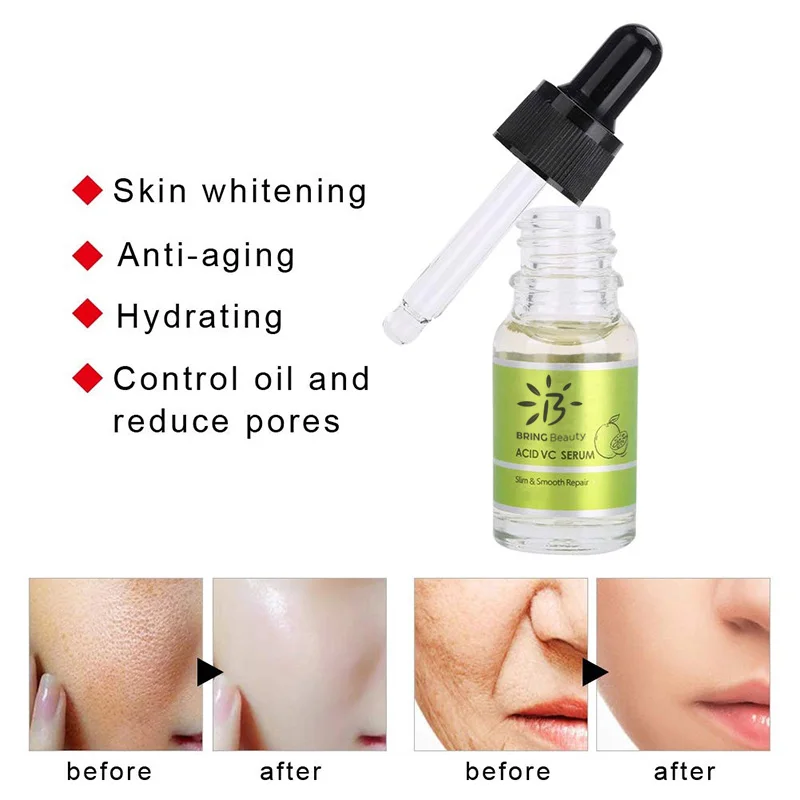 Оптовая продажа Собственная Марка уход за кожей лица отбеливающая Антивозрастная эссенция OEM 100% натуральная Органическая сыворотка с витамином C для