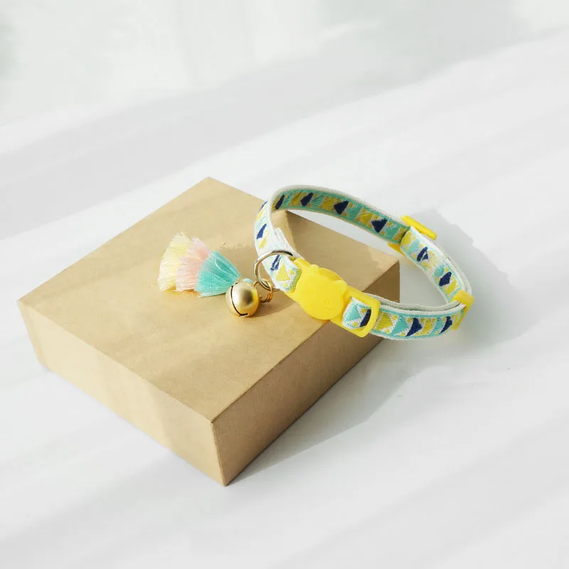 handmade safety dog and cat necklace laser reflective collar halloween wholesale orange bowtie diamond collars christmas toy