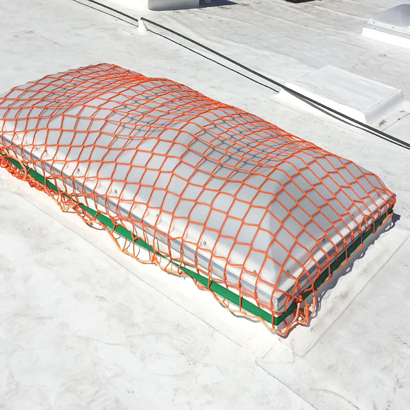 Factory wholesale orange knotless High strength skylight safety net