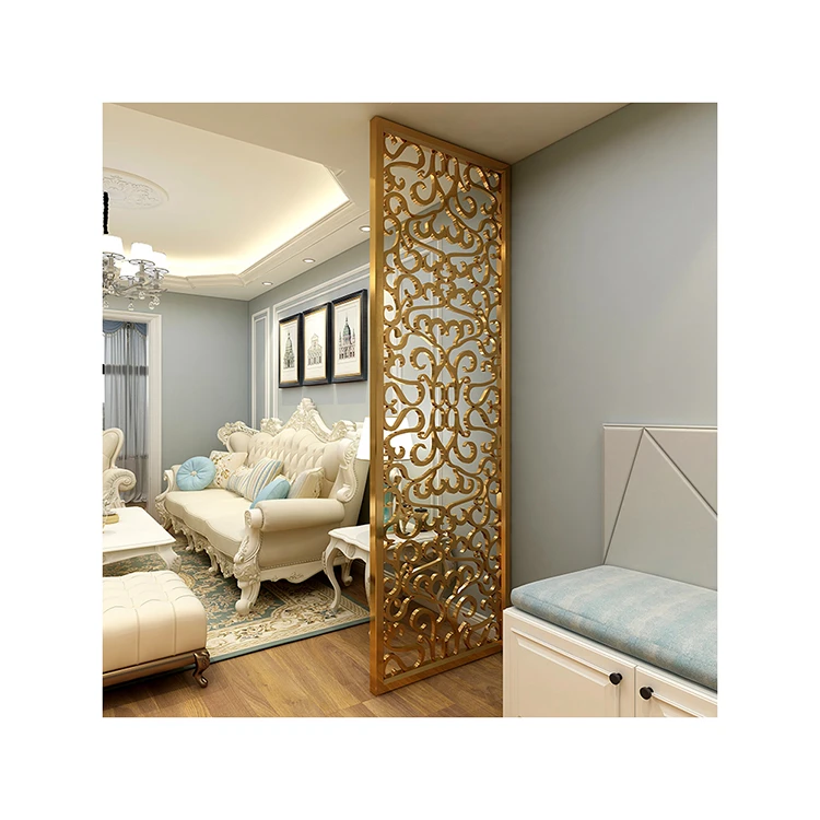 Classic Foreign Customs and Culture Perforated Metal Privacy Steel Screen Panels Stainless Steel Sitting Room Dividers Partition