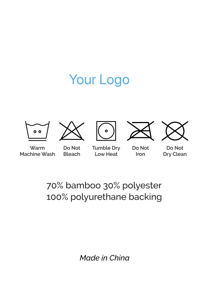 DIY logo Waterproof pillow protector bamboo Terry made in China
